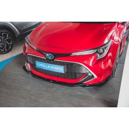 Накладка сплиттер на передний бампер Вар2 на Toyota Corolla XII Hatchback / Touring Sports